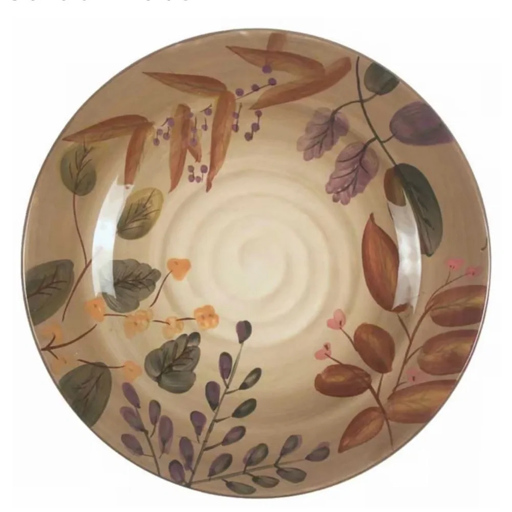 Home Trends Shadowwood Floral Autumn Leaves 9.5